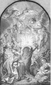 The Miracle Of The Eucharist Appearing From A Tree by Franz Erasmus Asam