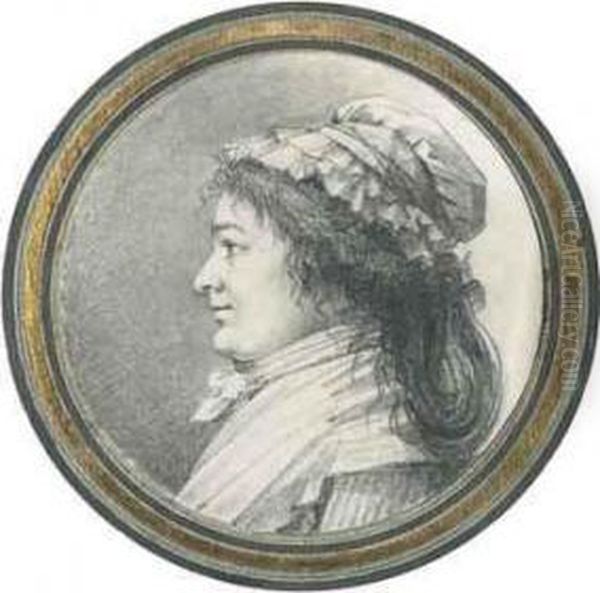 Portrait D'une Femme De Profil Portant Un Bonnet - view 1