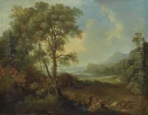 River Landscape. by Leonhard Trippel