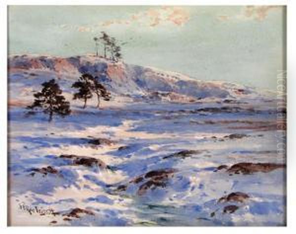 Snow Scene, Monhegan Maine - view 1