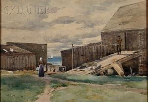 Fishing Shacks, Probably Monhegan, Maine - view 1
