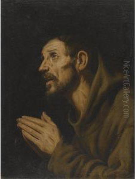 A Franciscan Friar At Prayer - view 1