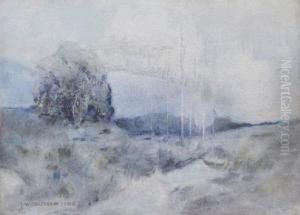 Silhouettes In Blue by John William Tristram