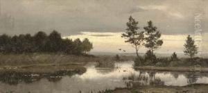 Early Morning On The Lake by Wincenty Trojanowski