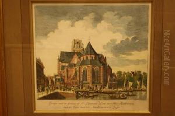 Gezigt Van De Groote Of St. Laurens Kerk Der Stad Rotterdam - view 1