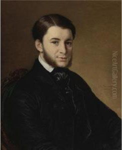 Portrait Of Mouromtzev by Vasily Andreevich Tropinin
