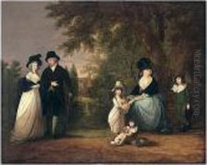 The Needham Family In The Grounds Of St. Edmundsbury, Lucan, Near Dublin