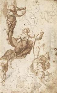 A Study For A "last Judgement" by Giovanni Battista (Il Malosso) Trotti