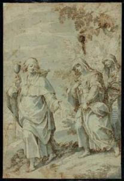 Scene Biblique : Deux Femmes Suivant La Foi - view 1