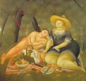 Le Dejeuner Sur I Herbe 1969 by Fernando Botero