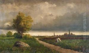 Paysage Ala Glaneuse by Henri Charles Trouville