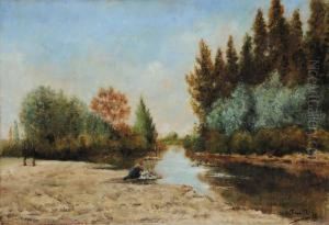 Paesaggio by Henri Charles Trouville