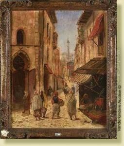 Ruelle Animee En Afrique Du Nord by Michel Troyen