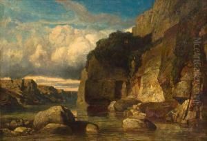 Felsige Kustenlandschaft by Constant Troyon