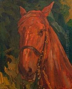 Impressionistisches Pferdeportrait Des Malers by Wilhelm Heinrich Trutbner