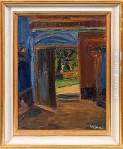 Bauernhauspforte Mitblick In Einen Garten
Impressionistische Studie. by Wilhelm Heinrich Trutbner