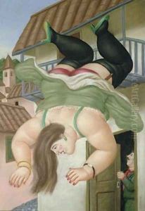 Over the Balcony by Fernando Botero
