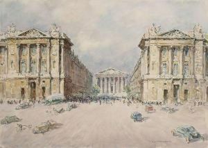 Paris, La Madeleine Vue De La Place De La Concorde by Fernand Fortune Truffaut