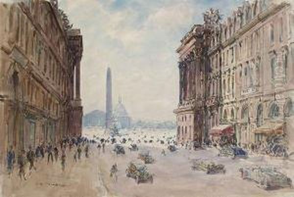 Paris, Place De La Concorde Vue De La Rue Royale - view 1