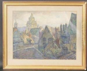 Les Vieux Toits De Gisors by Fernand Fortune Truffaut