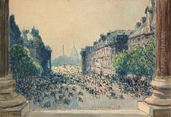 La Rue Royale, Vue De La Madeleine. - view 1