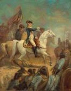 Portrait Of George Washington On Horseback by John Trumbull