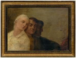 Portrait Of Three Men In A Line