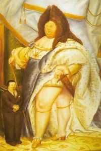 Self-Portrait with Louis XIV 1973 by Fernando Botero