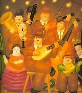 The Musicians 1979 by Fernando Botero