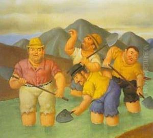 Esmeralderos 1996 by Fernando Botero