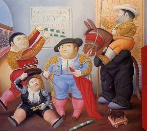 Cuadrilla de enanos toreros by Fernando Botero