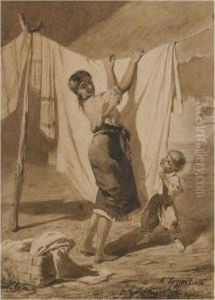 Laundry Day by Konstantin Alexandrovich Trutovsky