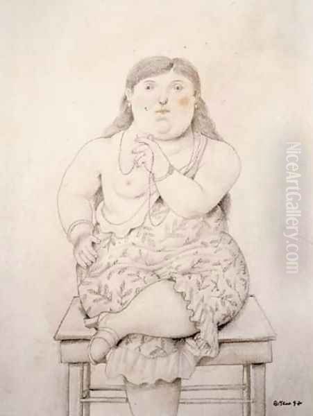 Woman Smoking Mujer Sentada - view 1