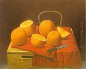 Oranges 1988 by Fernando Botero