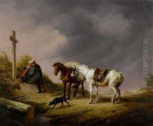 A Traveller Praying Before A Rising Storm - view 1
