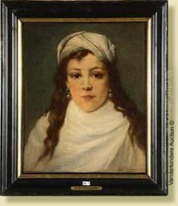 Fillette Au Turban by Frederic Tschaggeny