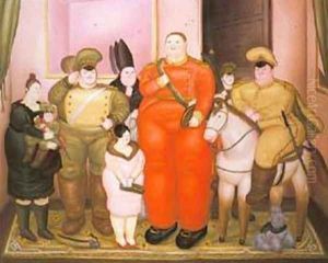 Offcial Portrait of the Military Junta 1971 by Fernando Botero