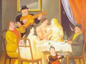 The Dinner 1994 by Fernando Botero