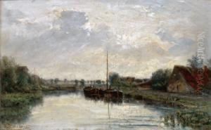 Schiffe Am Ufer by Theodore Tscharner