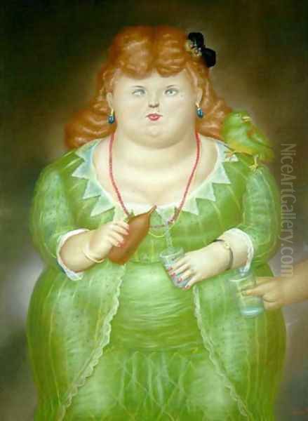 Woman With Bird - view 1