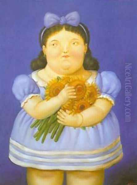 Girl with flowers 1995 - view 1