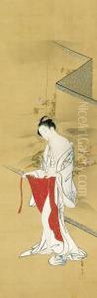 Beauty After The Bath
Signed Tsunemasa Hitsu, Sealed Tsunemasa - view 1
