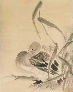 Wild Goose And Autumn Grass by Kano Tsunenobu