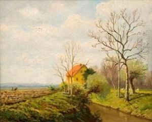 Herbstlandschaft Bei Weimar by Paul Wilhelm Tubbecke