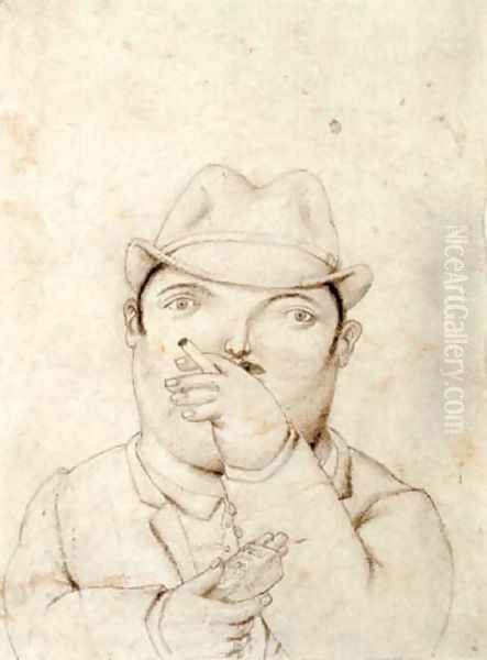 Man Smoking Hombre Fumando - view 1