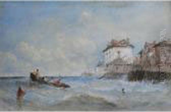 Fishing Boat In Choppy Coastal Waters - view 1
