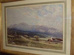 Extensive Lakeland Landscape With Langdalepikes by Frederick Tucker