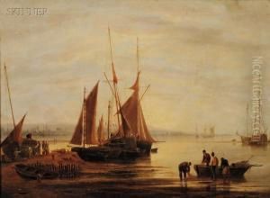 View On The River Exe Near Topsham by John Wallace Tucker