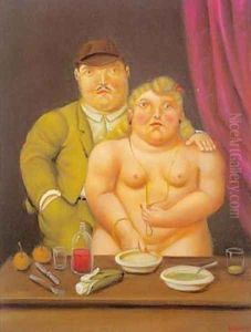 Man and Woman 1996 by Fernando Botero
