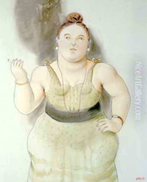 Woman Smoking - view 1